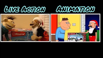 SML Movie: Rich Scooter Live Action + Animation Side by Side!