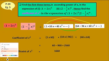 Grade-11(new) Mathematics Chapter-2 The Binomial Theorem Part-8 Exercise (2.2) No.9 , 11 & Example-5