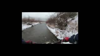 Первый снег. Перевал и ручей. #shorts #fatbike #sports