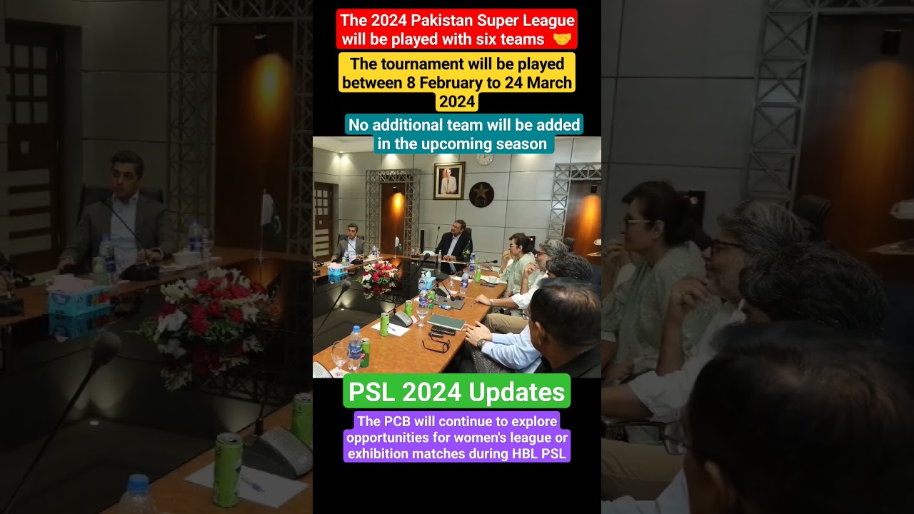 PSL 2024 Updates | 6 Teams | 8 Feb to 24 Mar 2024   