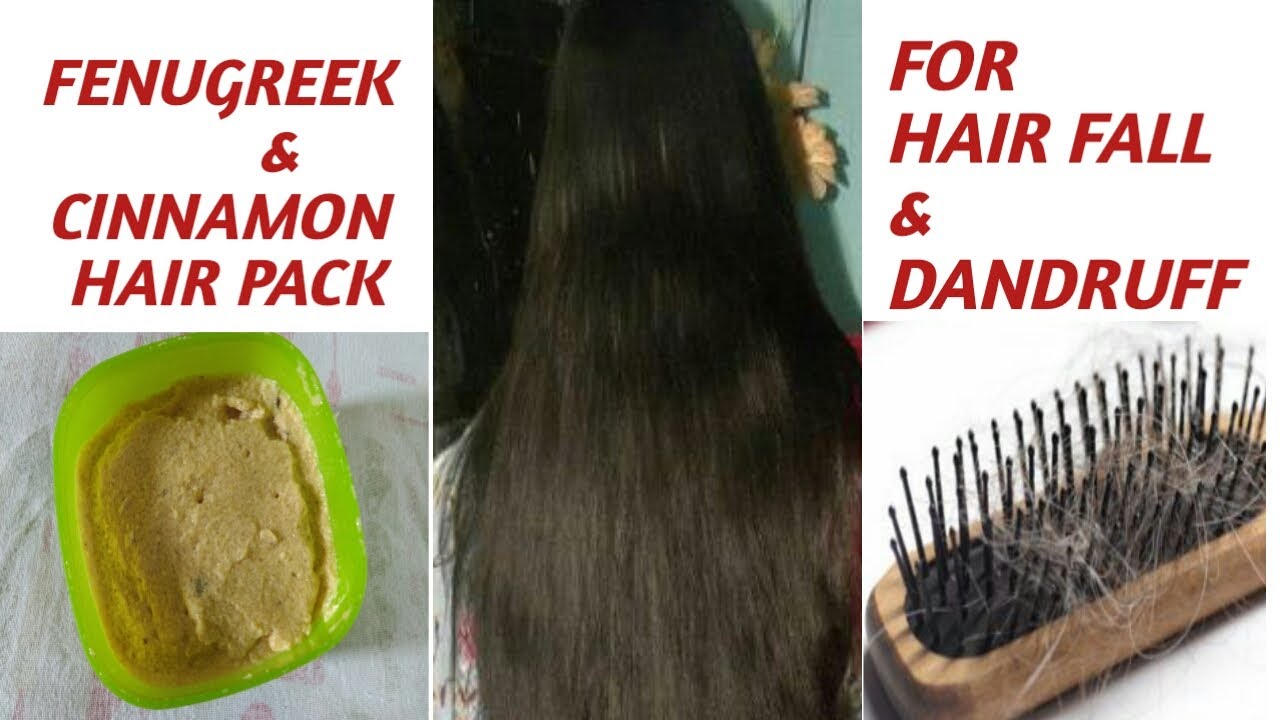 DIY fenugreek & cinnamon hair packfor hair fall and dandruffhome