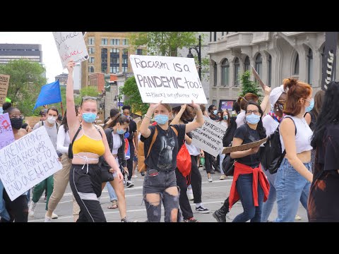 Montreal’s Protest against racism and police brutality #BLM Privet Bonjour Hello