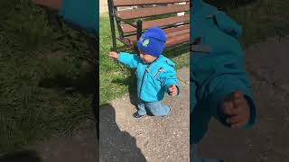First walk 1yo  #20april2024 #shorts #fyp #funny #foryou