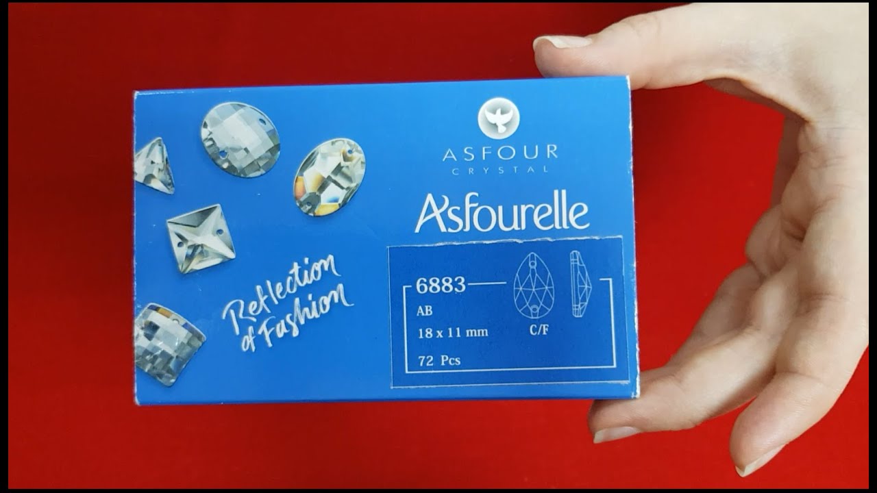 Стразы ASFOUR (AB Crystal 18 x11mm.)