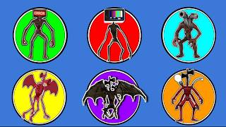 Spin Wheel Monster !! Siren Head vs Pipe Head vs Error Siren Head vs Tv Head vs Boss Siren Head ...