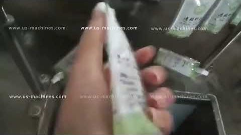 Automatic 4 nozzles rotary premade bag filling capping machine testing video