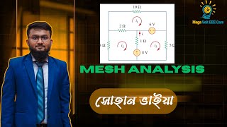"Mesh Analysis Explained Bangla | সহজ উদাহরণসহ DC Circuit Mesh Current Method Tutorial"