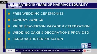 Beaverton offers free weddings, vow renewals to celebrate same-sex marriage anniversary