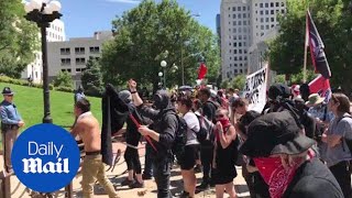 Protesters clash at March Against Sharia rally at Colorado Capitol - Daily Mail