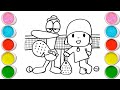 Pocoyo And Pato Cartoon Drawing, Painting &amp; coloring For Kids and Toddlers_ Child Art