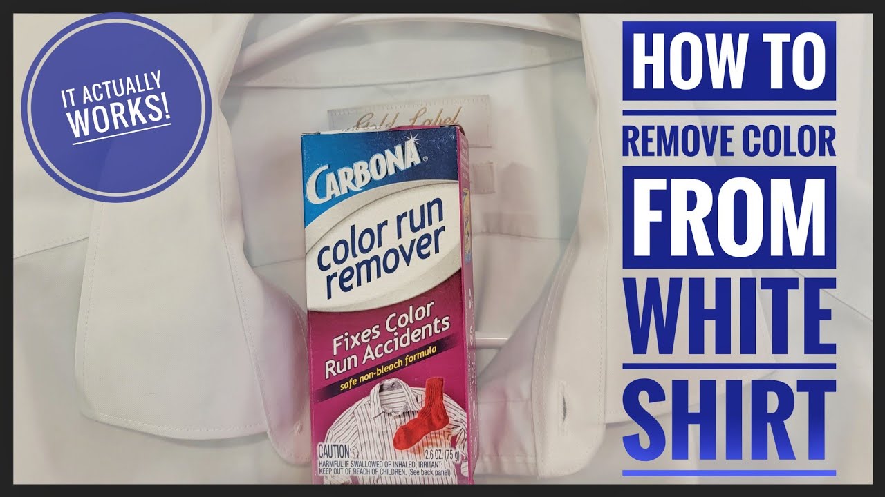 How To Get Color Out of White Shirt CARBONA Color Run Remover Works Great!  