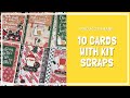 10 Cards 1 Kit Using Scraps | A Gingerbread Christmas