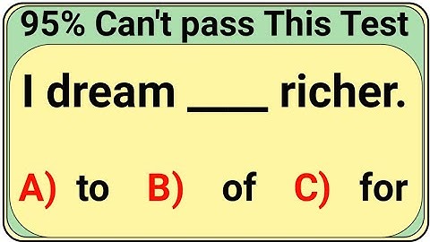 Mixed Grammar Test: Only 5% Can Pass This Test