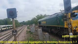 66557 at Haywards Heath Working 6M57 Ardingly Hanson Aggregates to Wembley Receptions 1-7 11/05/2026