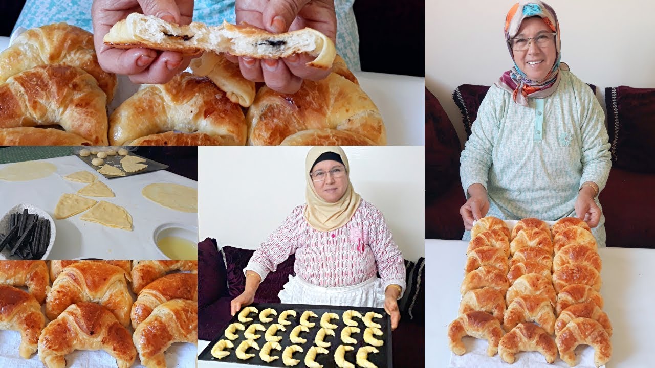 🥐كرواصات🥐في المنزل بدون عجين مورق لن تشتريهم بعد الأن مع الحاجة فاطمة / croissant recipe