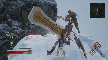 Code Vein - Ridge of Frozen Souls Entrance Path To Iceless Falls Mistle Lost Brutes, Rifleman (2019)