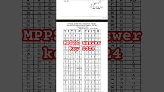 MPPSC answer key 2024