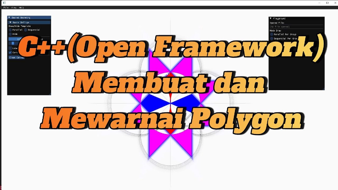 C++(Open Framework) Membuat dan Mewarnai Polygon - YouTube