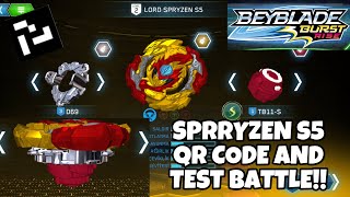 Lord Spryzen S5 Qr Code And Test Battle-Beyblade Burst App
