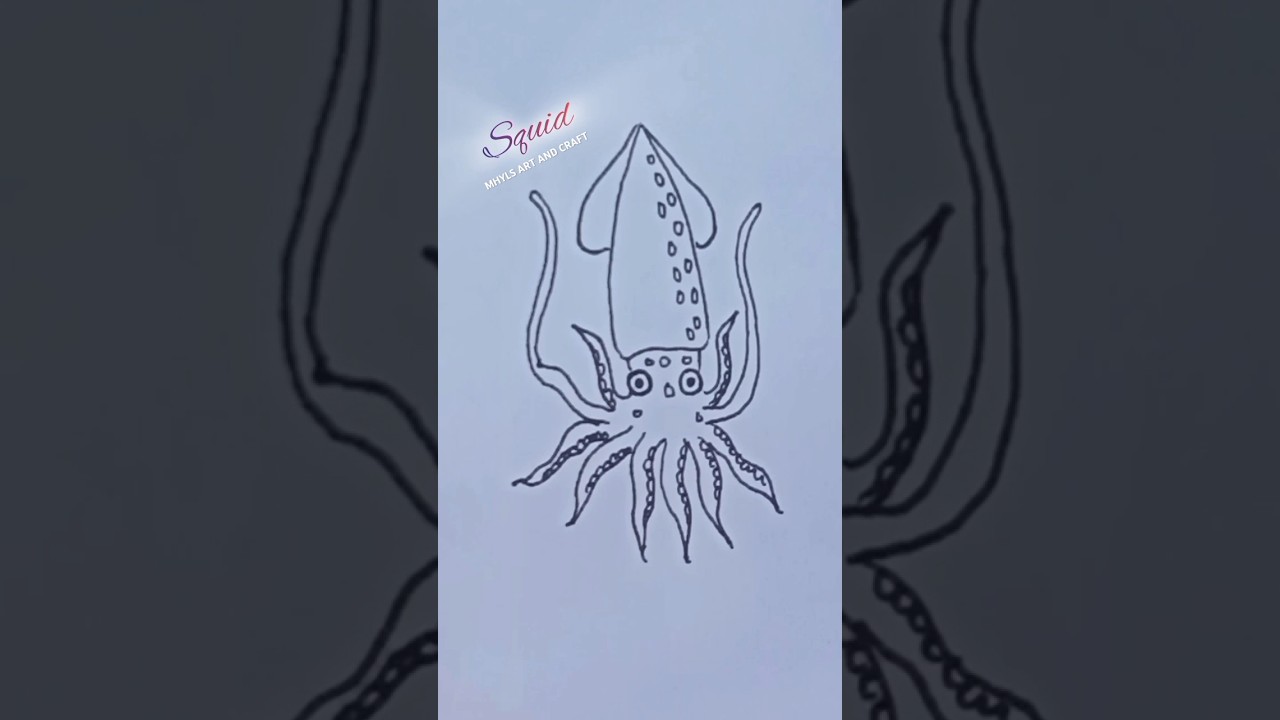 How to draw a Squid easy 