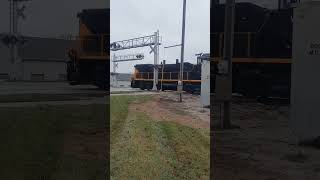 Wamx Train Goes Over Crossing In Kearney Missouri