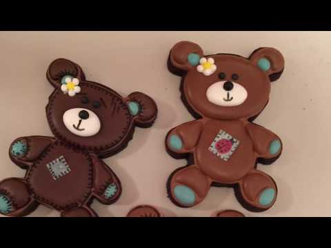 Teddy Bear Chocolate Sugar Cookies!