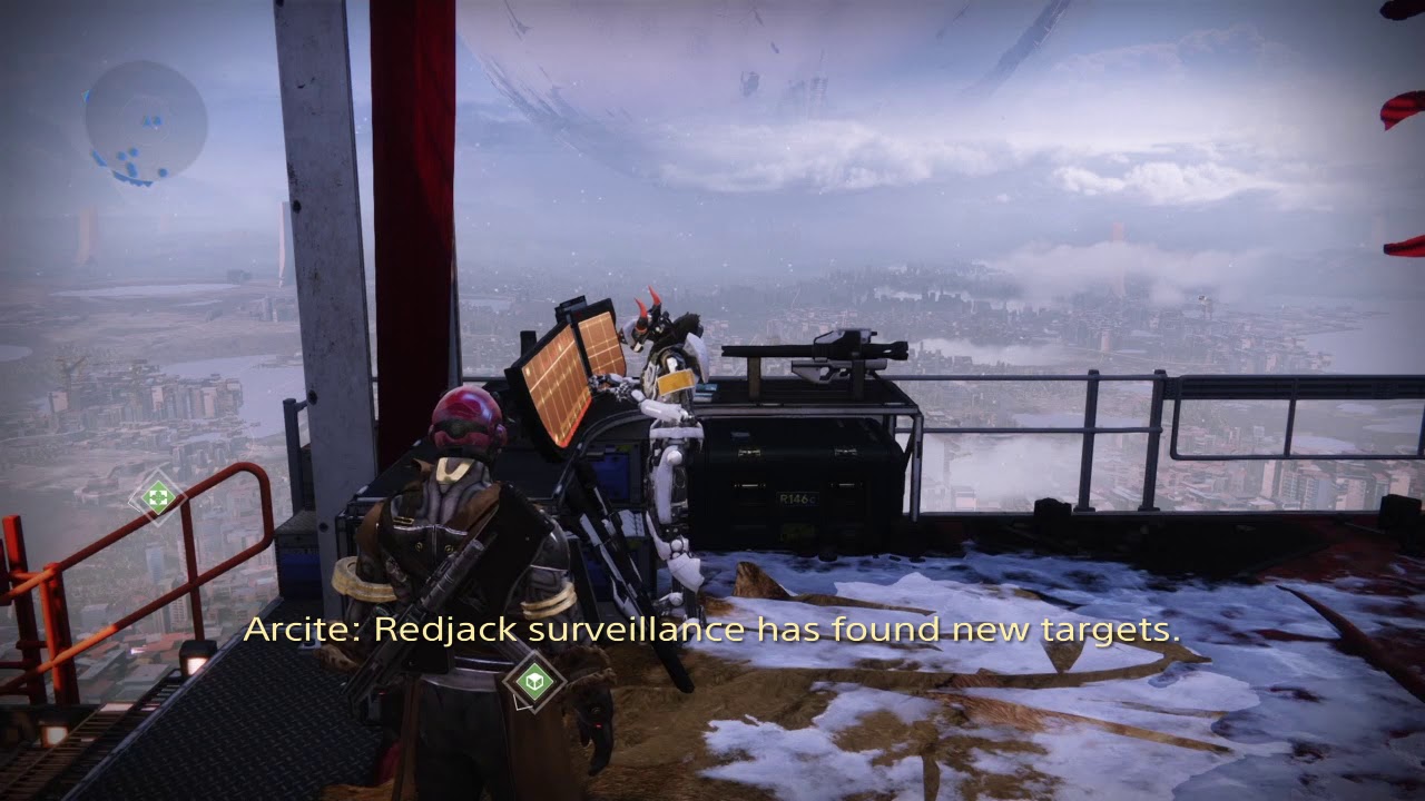 Idle Dialogue, Tower Courtyard | Arcite 99-40: "Redjack Surveillance" | Destiny 2