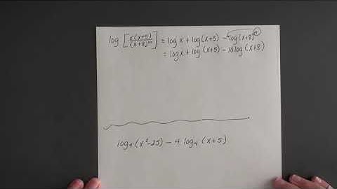 MATH1533 Section 5.5 Logarithmic Properties Part 2