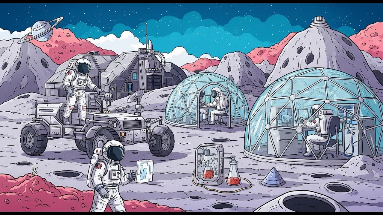 Learn English Story – A Day at the Lunar Colony