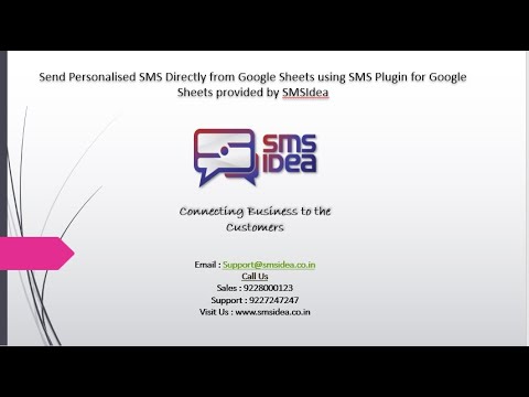 Send Personalized SMS Directly from Google Sheets using SMS Plugin - SMSIdea