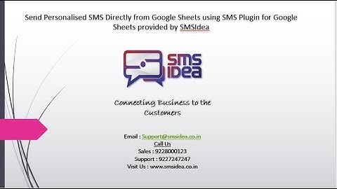 Send Personalized SMS Directly from Google Sheets using SMS Plugin - SMSIdea