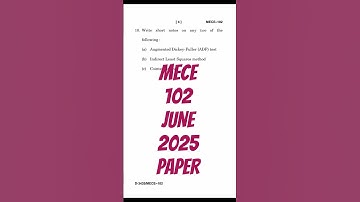 MECE 102 JUNE 2025 PAPER #ignou #2025 #mece #102 #viral #shorts #trending #jsbclasses20