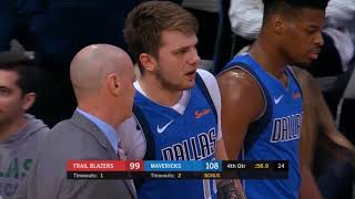 Luka Dončić With a Late Clock Clutch 3PT and a Full Court Pass to Bury the Blazers!