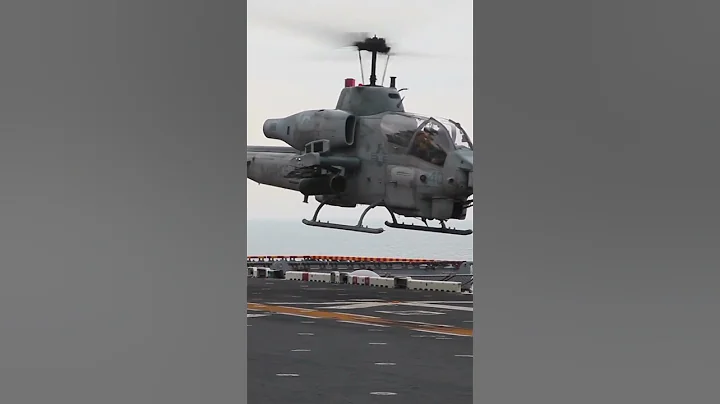You Won't Believe How This Ah1W Super Cobra Handles a Deck Landing!