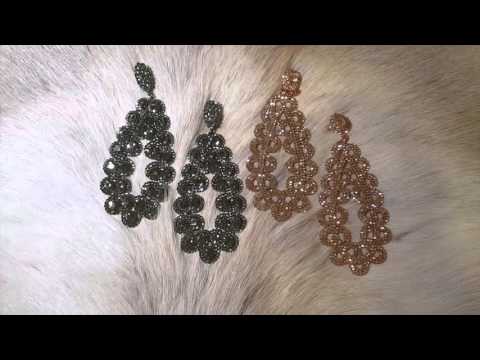 AMO Sparkly Jewellery Crystal Chandelier Earrings