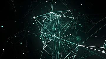 abstract blue geometrical background with moving lines and dots. looping cg animation || 60 fps