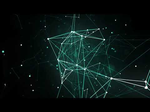 Abstract Blue Geometrical Background With Moving Lines And Dots. Looping Cg Animation || 60 Fps