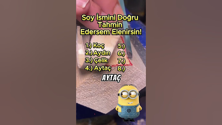 Soy İsmini Tahmin Edersem Elenirsin. ❌