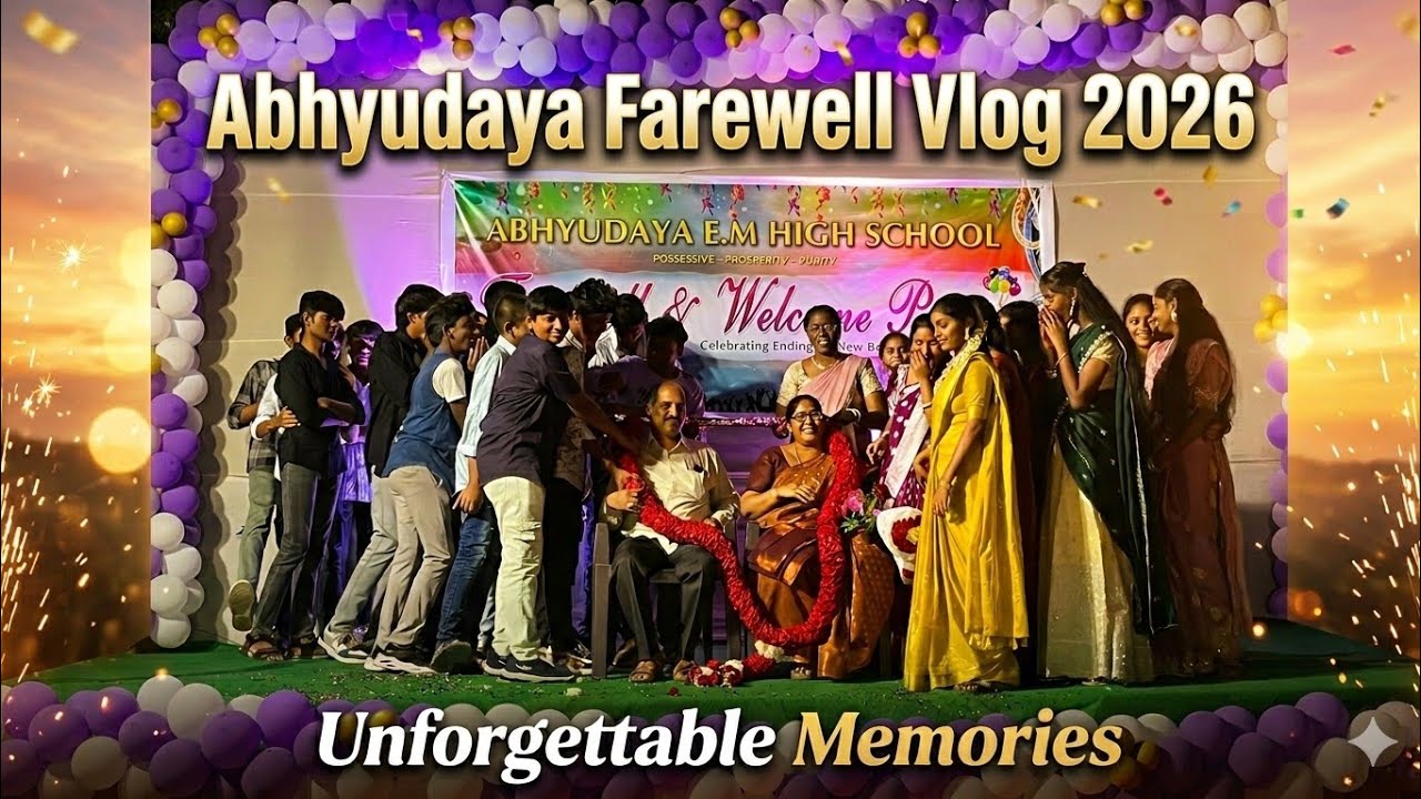 Goodbye Seniors 😢❤️ | Abhyudaya Farewell Vlog 2026 #farewell #abhyudayaschool #school 