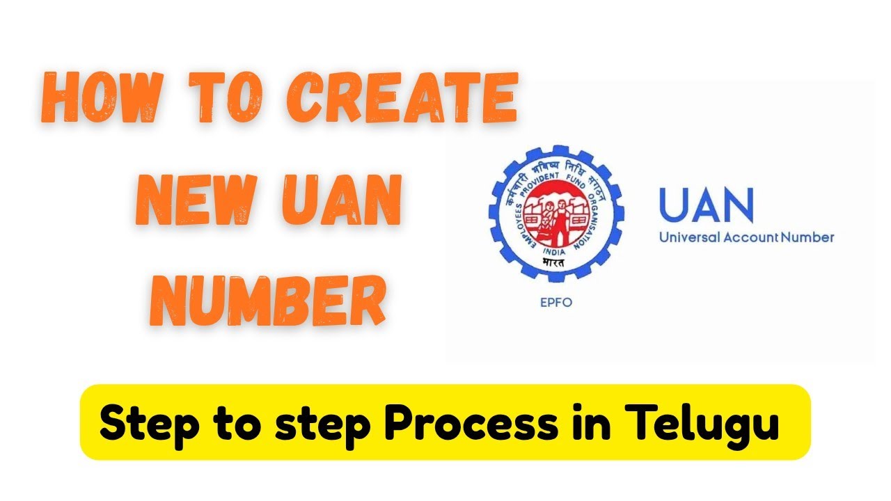 How to Create UAN Number for New Employee in Telugu | UAN Generation ...