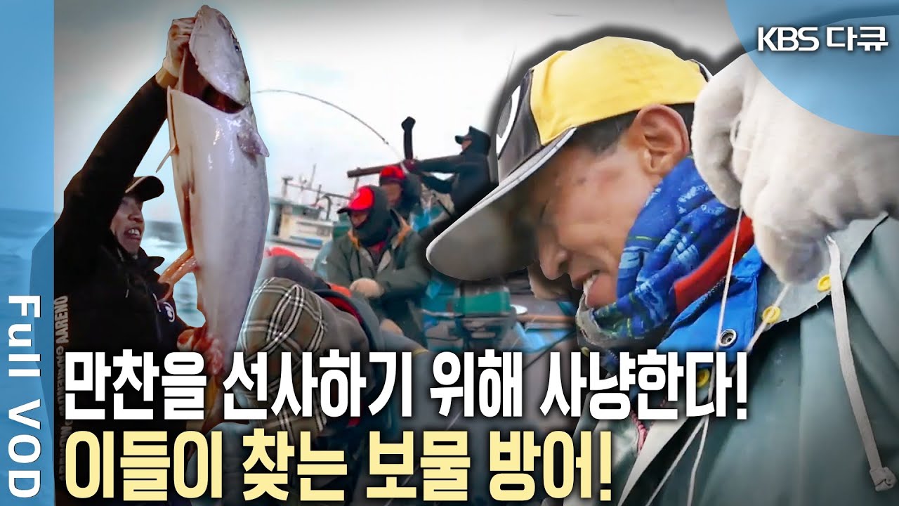 수심 70미터 10㎏ 넘는 대방어를 올려라! 들망어법으로 미끼 자리돔을 잡고 맨손 외줄낚시로 방어를 사냥한다! 최남단 모슬포 방어 사냥꾼! (KBS 20170121 방송)