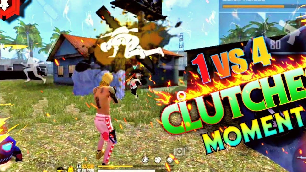 FREE FIRE || 1 VS 4 IMPOSSIBLE CLUTCH 🤯 || LUCKY FF 🔥 - YouTube