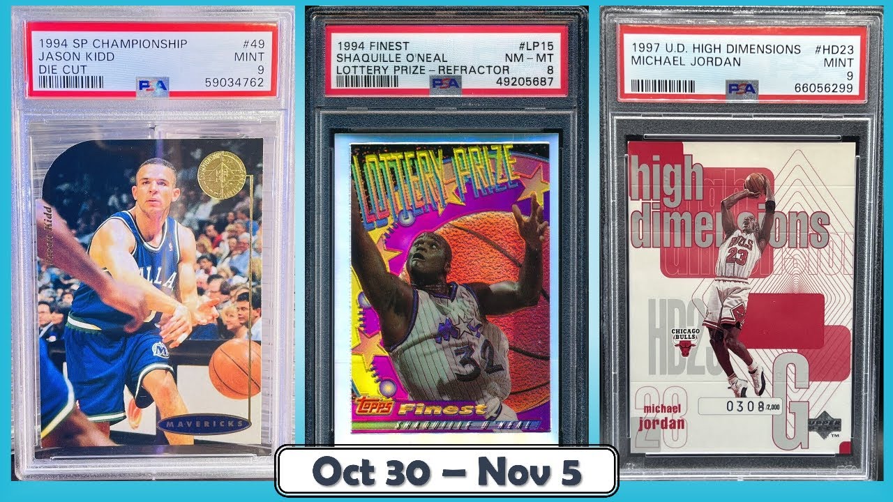 TOP 10 Highest Selling Basketball Cards from the Junk Wax Era on eBay | Oct  30 - Nov 5 Ep 91 - YouTube