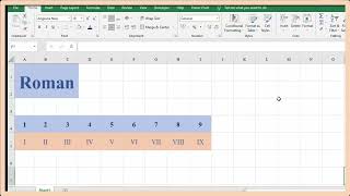 Arabic to Roman By EXCEL