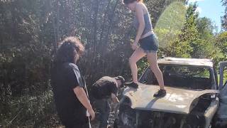 05 Jeep Liberty 3.7 DEATH BY BOOOT!! BIG FIRE