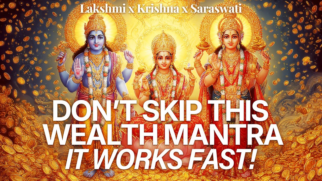 Chant This Trinity Mantra Daily to Improve Your Mind & Wealth Energy | Lakshmi x Krishna x Saraswati