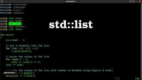 The std::list template