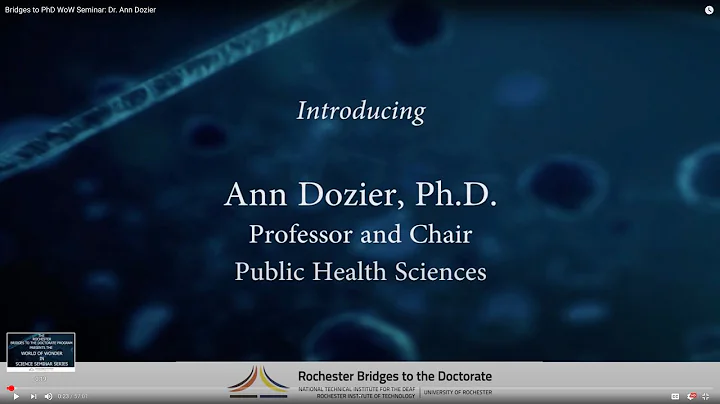 Bridges to PhD WoW Seminar: Dr. Ann Dozier