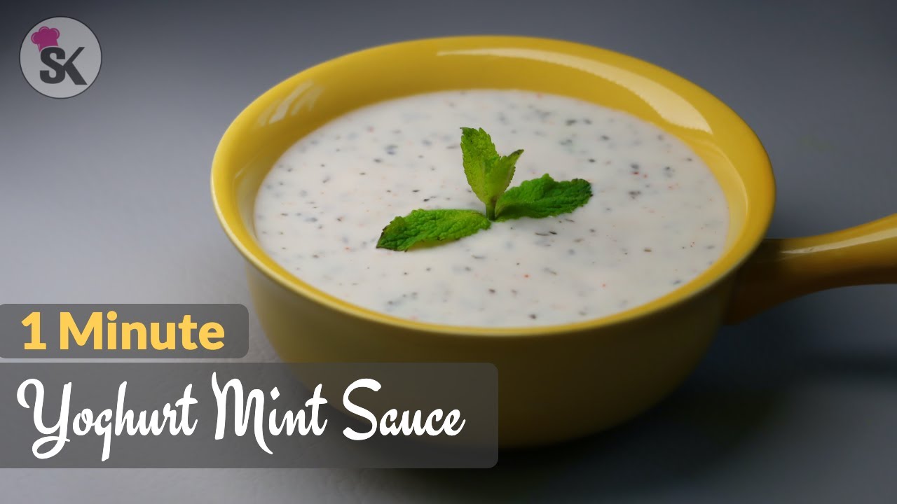 How to Make Easy Yoghurt Mint Sauce Dip Recipe in 1 Minute by Suriya's