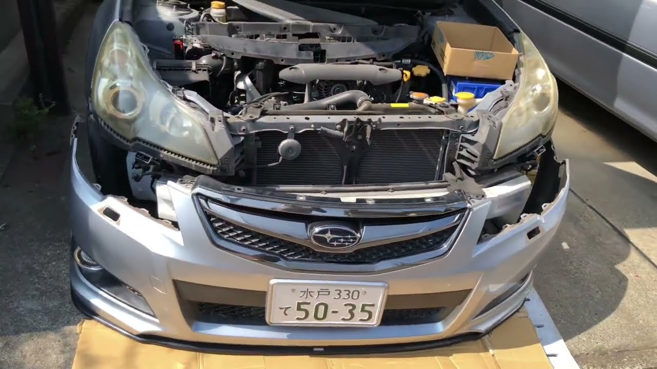 【レガシィBR9】　BR9前期型の車体に後期型のヘッドライトが取り付けられるか？試してみました♪